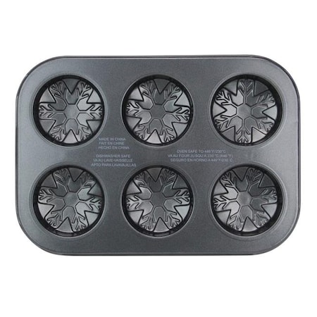 Avon Protection Avon 33537548 10 in. Metal Snowflake Baking Pan - Gray 33537548